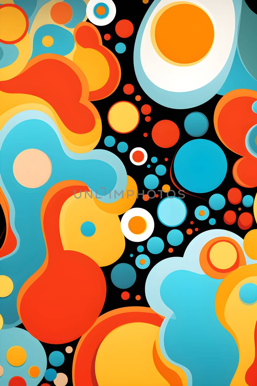 Colorful circles and dots - abstract background by chrisroll