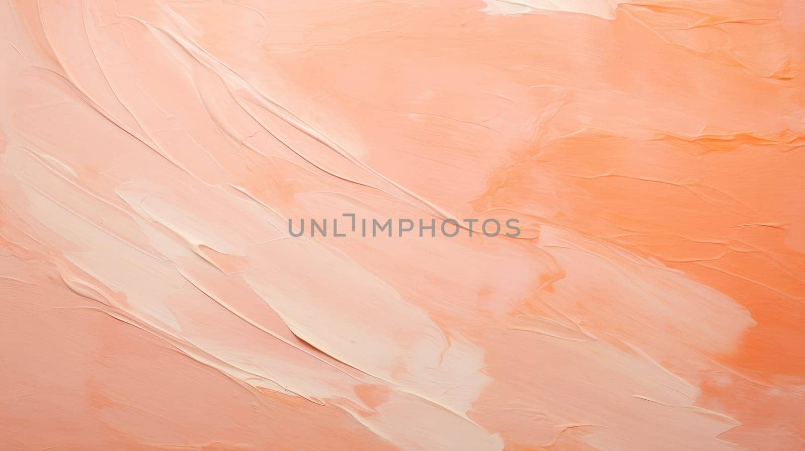 Oil paint soft peach color. Abstract background AI