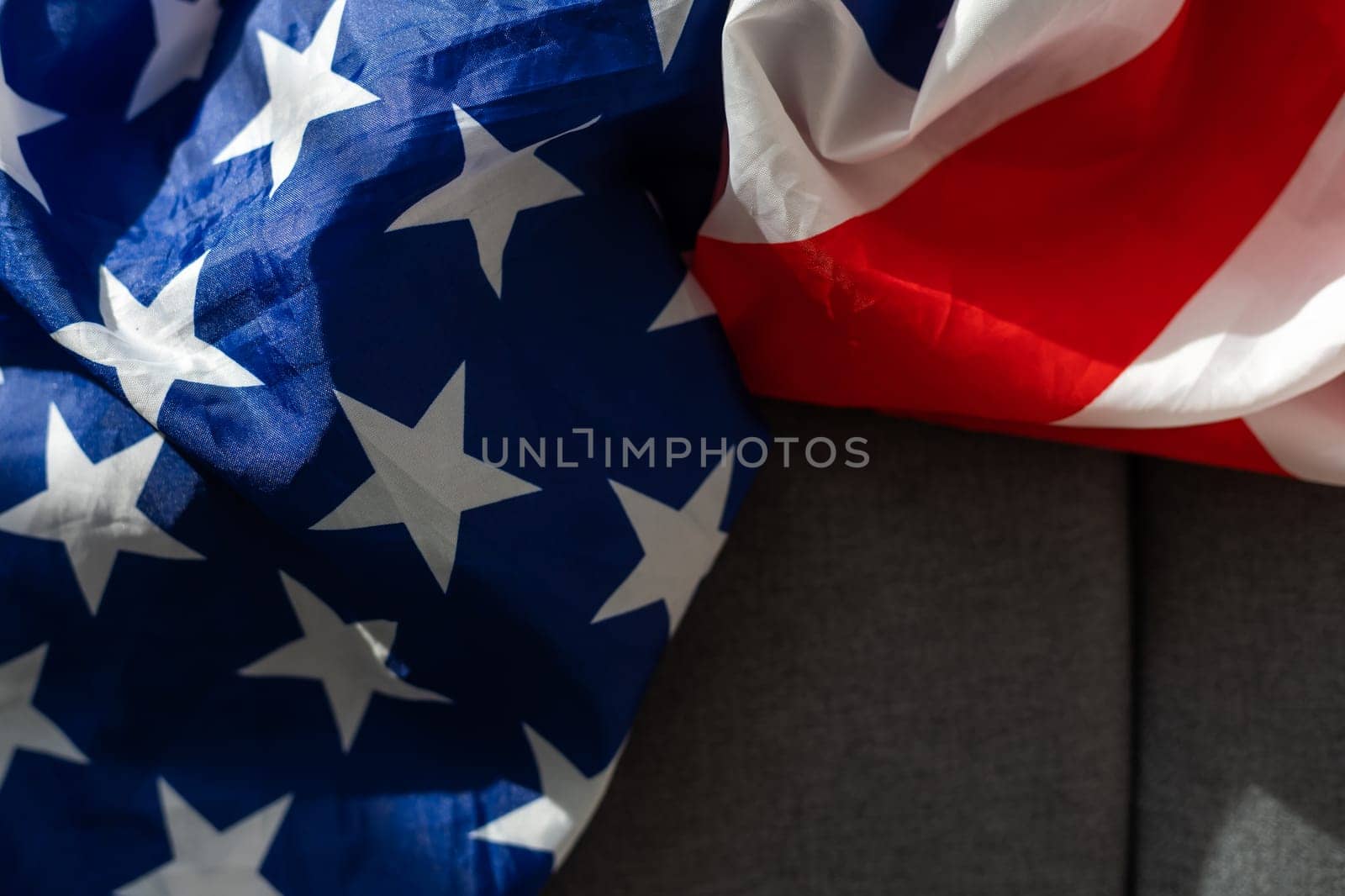 American flag waving in the wind. High quality photo