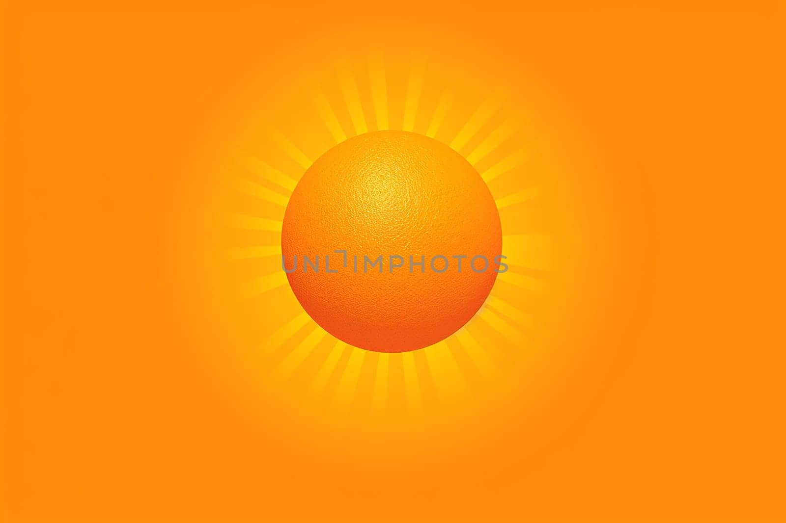 A Bright Orange Sun Radiating Warmth and Light by Hype2art