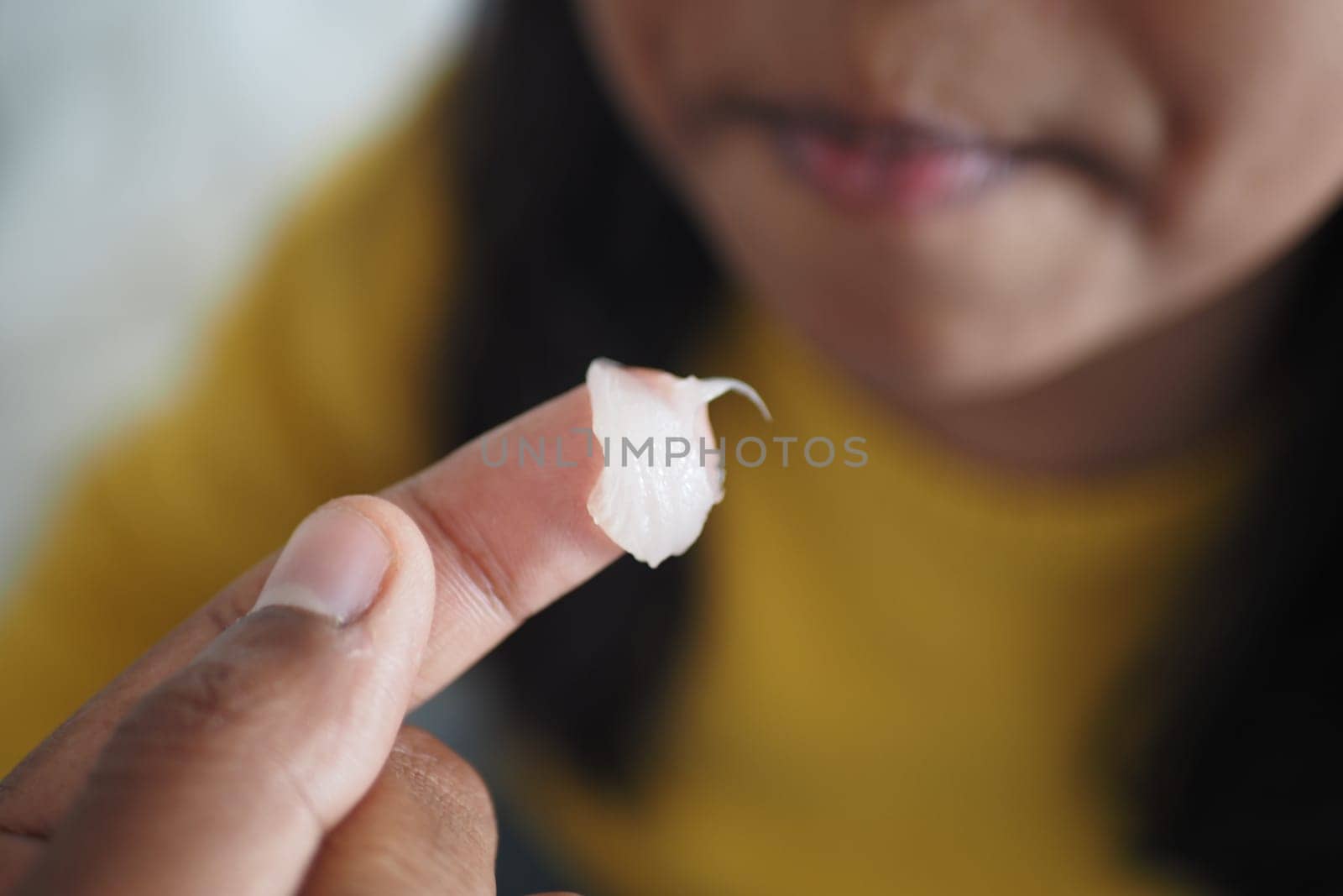 petroleum jelly on finger for child by towfiq007