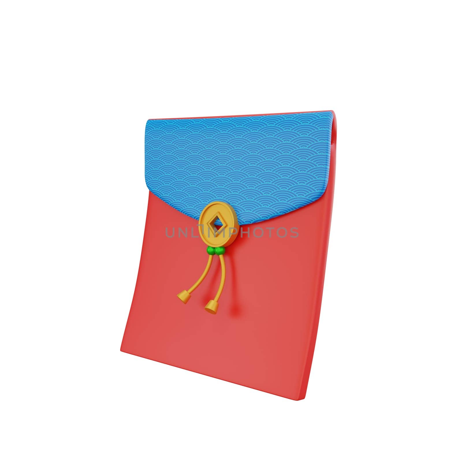 3D illustration of Chinese Envelope icon, perfect for a Chinese New Year theme