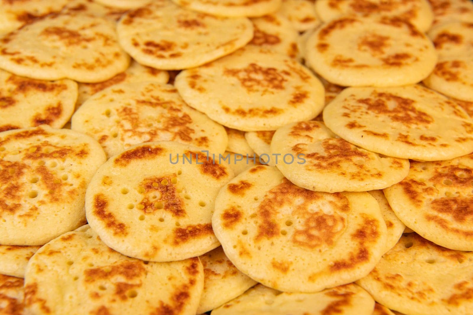 Close up Cocktail Blinis or mini blinis, High quality photo