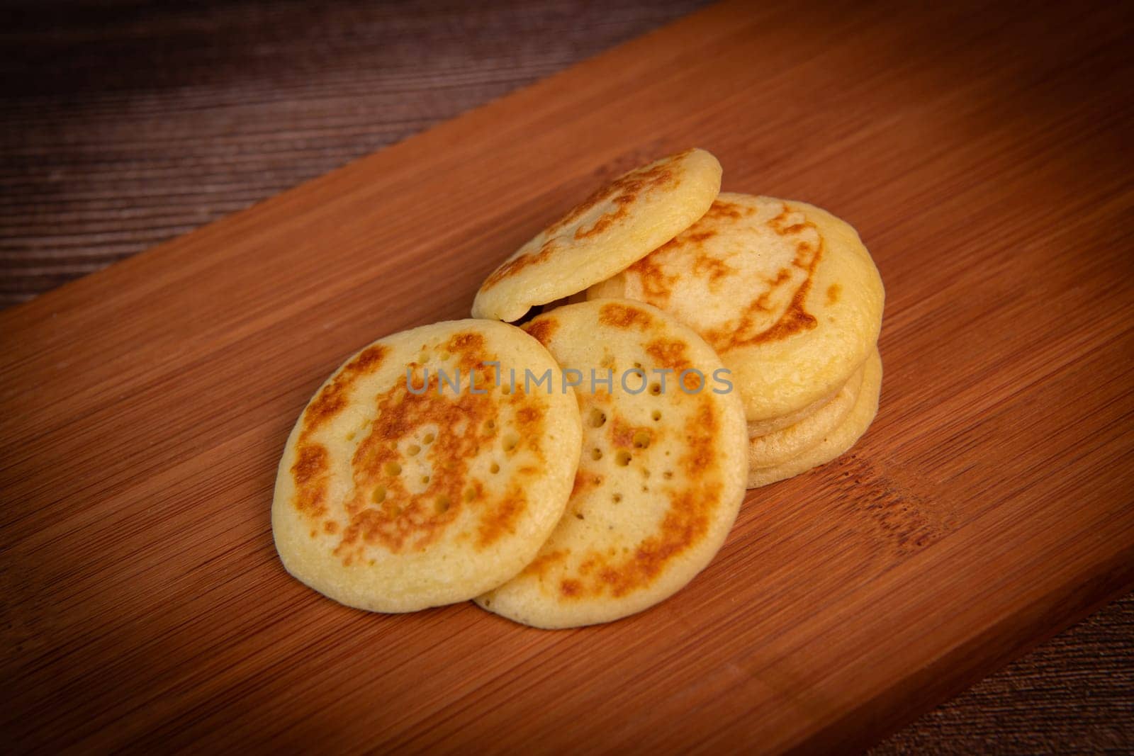 Close up Cocktail Blinis or mini blinis, High quality photo