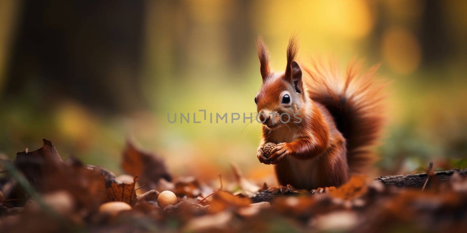 Lovely squirrel in the nature, wildlife and nature concept