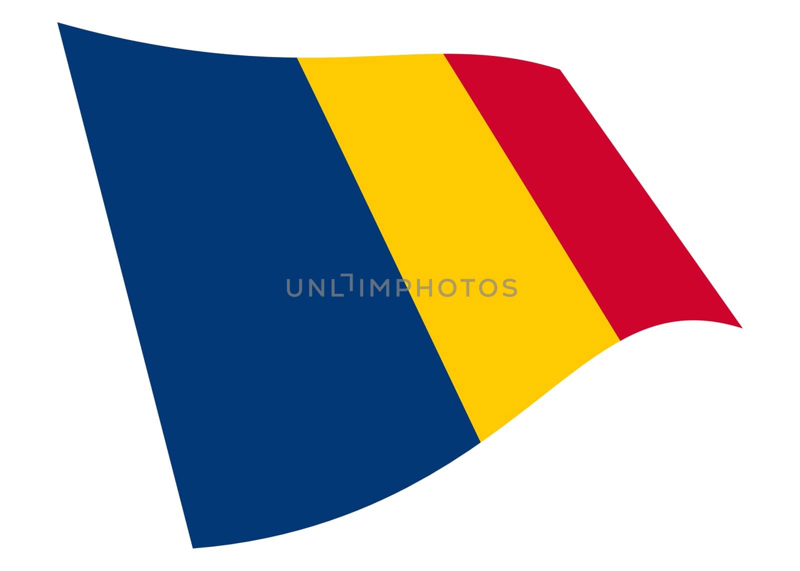 A Chad waving flag 3d illustration by VivacityImages