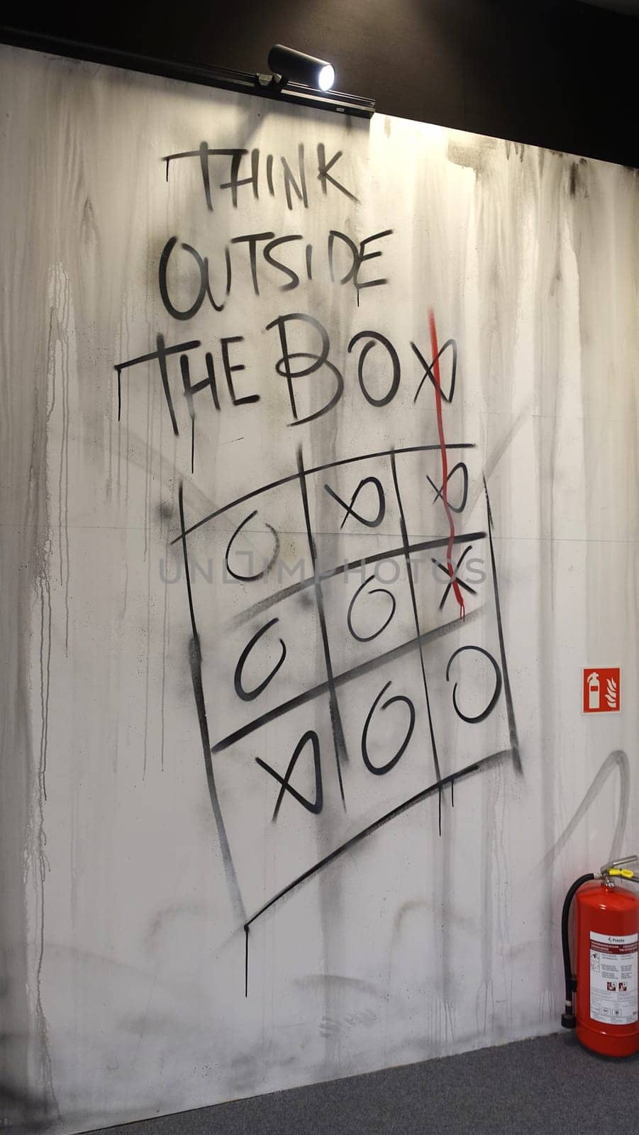 Stockholm, Sweden, December 29 2023. Art exhibition. The mystery of Banksy. A genius mind. Outside the box.