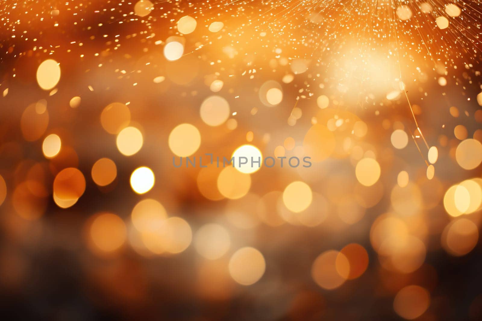 Golden luxury bokeh, soft light, abstract background. Generated by artificial intelligence by Vovmar