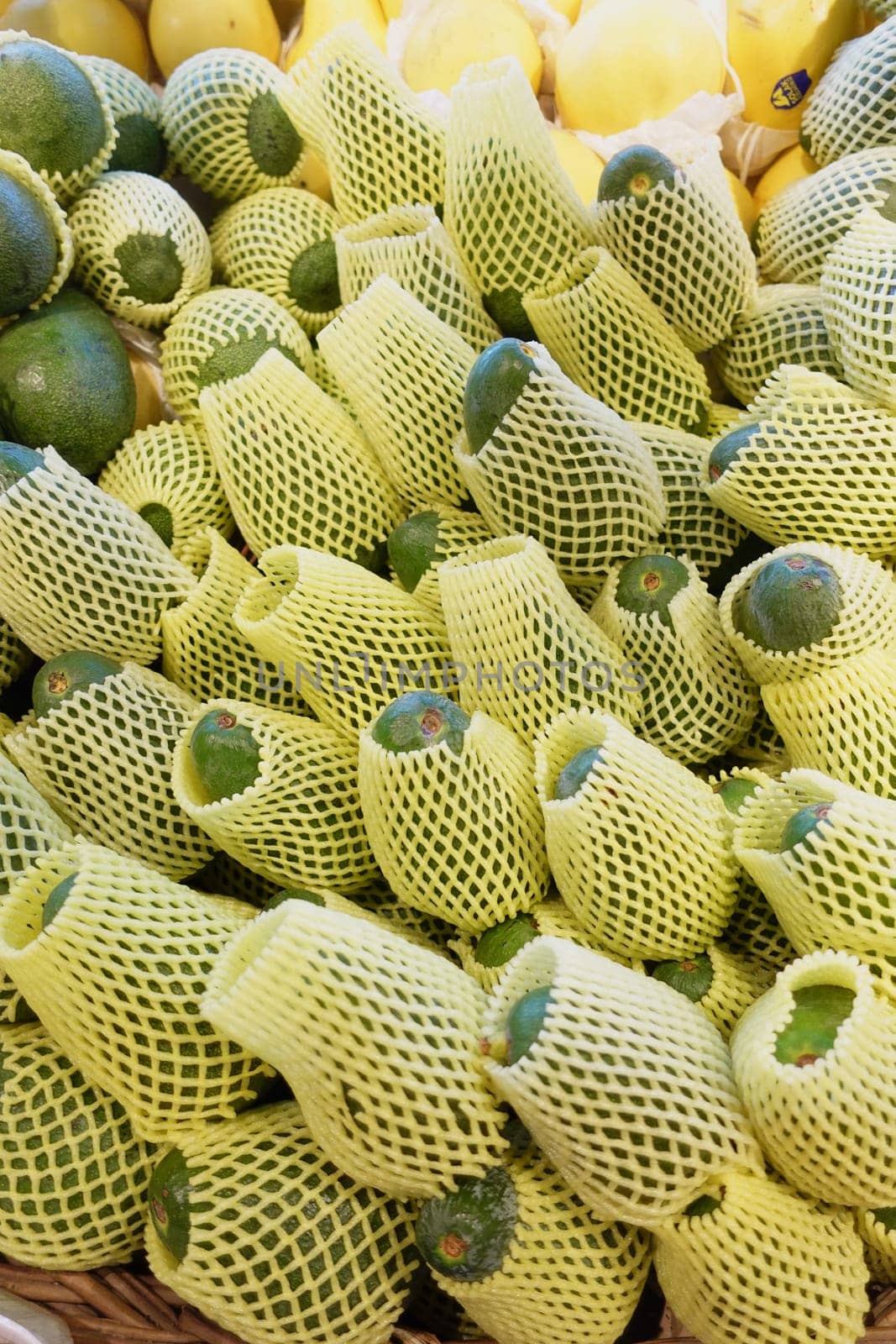 many avocado display for sale at local store .