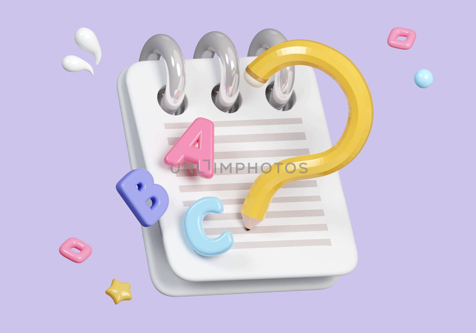 3D exam results paper score 3d icon isolated on pastel background, icon symbol clipping path. education. 3d render illustration.