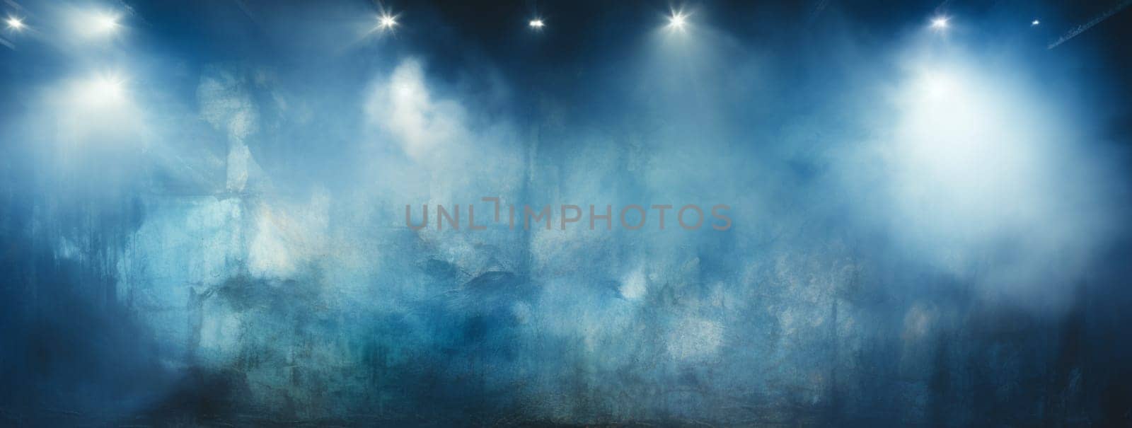 Dark background. Black wall with a light source. Dark blue background. High quality photo