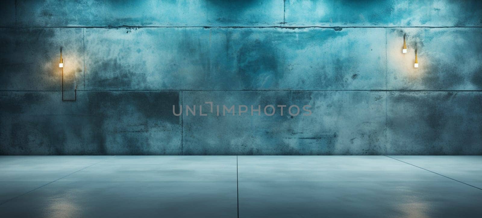 Dark background. Black wall with a light source. Dark blue background. by Andelov13
