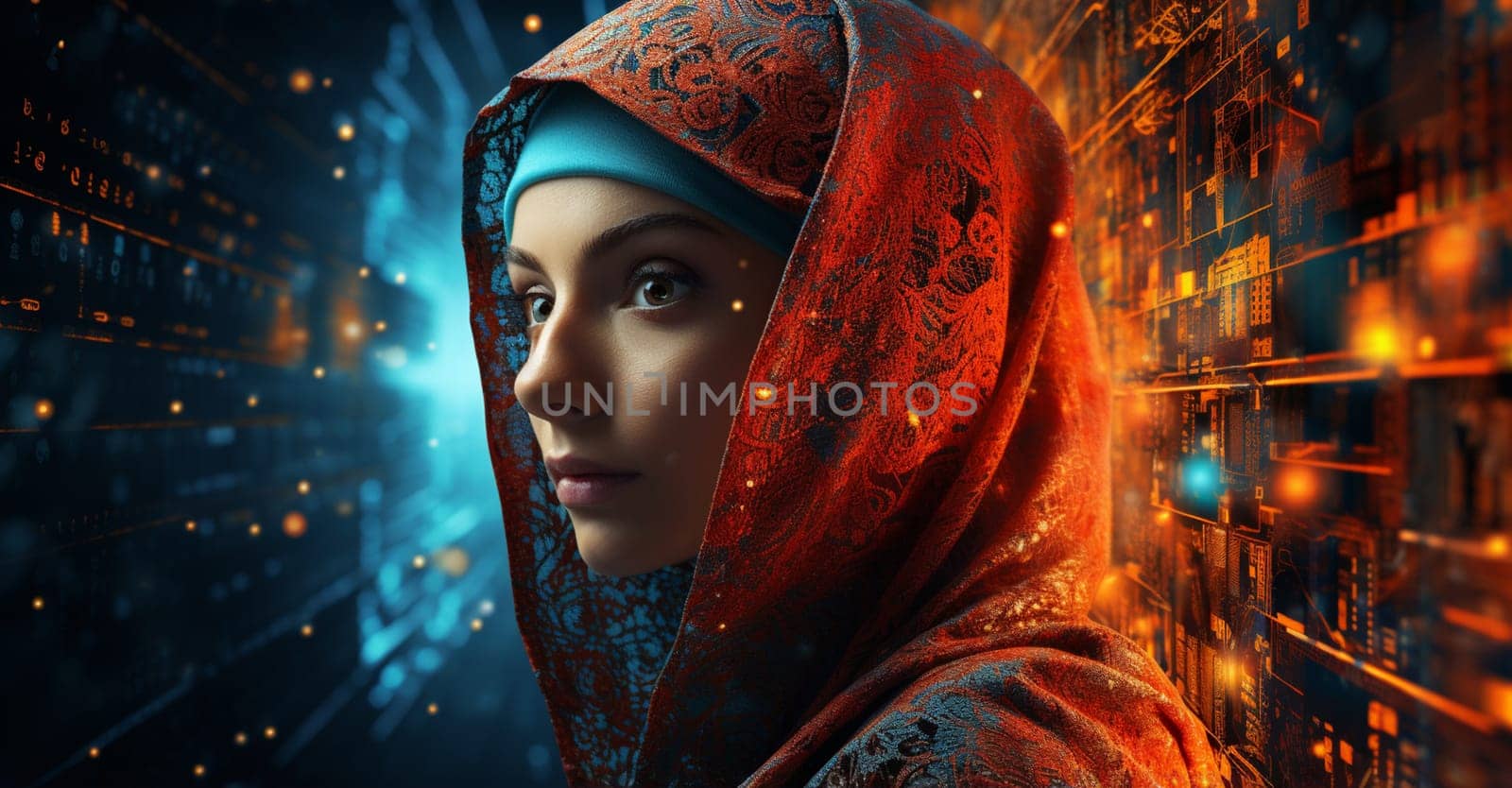 Young Arabic woman. Stylish portrait by Andelov13