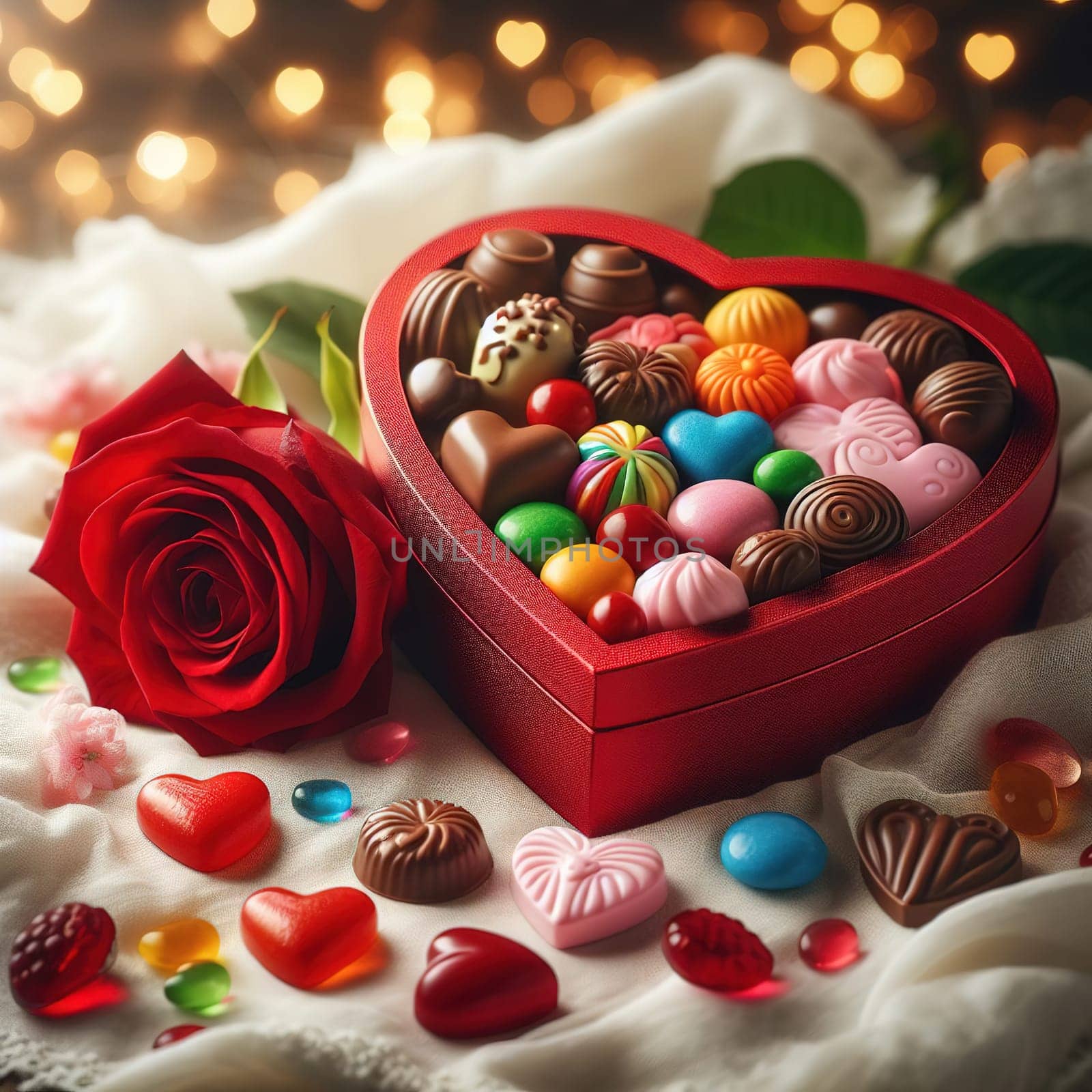 Heart-shaped sweets for Valentine's Day. High quality photo