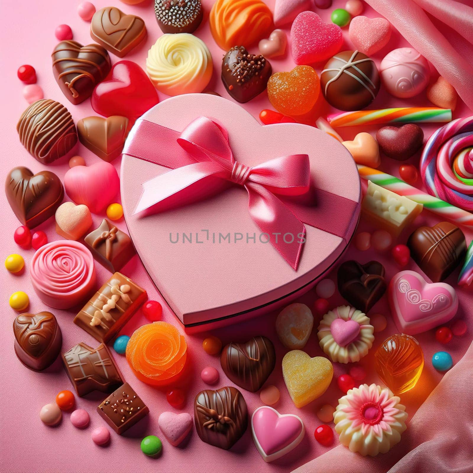 Heart-shaped sweets for Valentine's Day. High quality photo