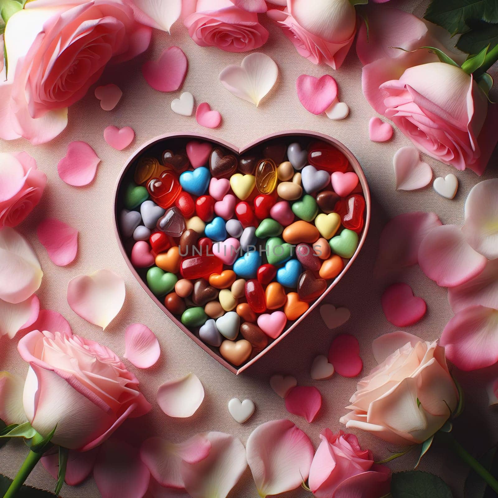 Heart-shaped sweets for Valentine's Day. High quality photo