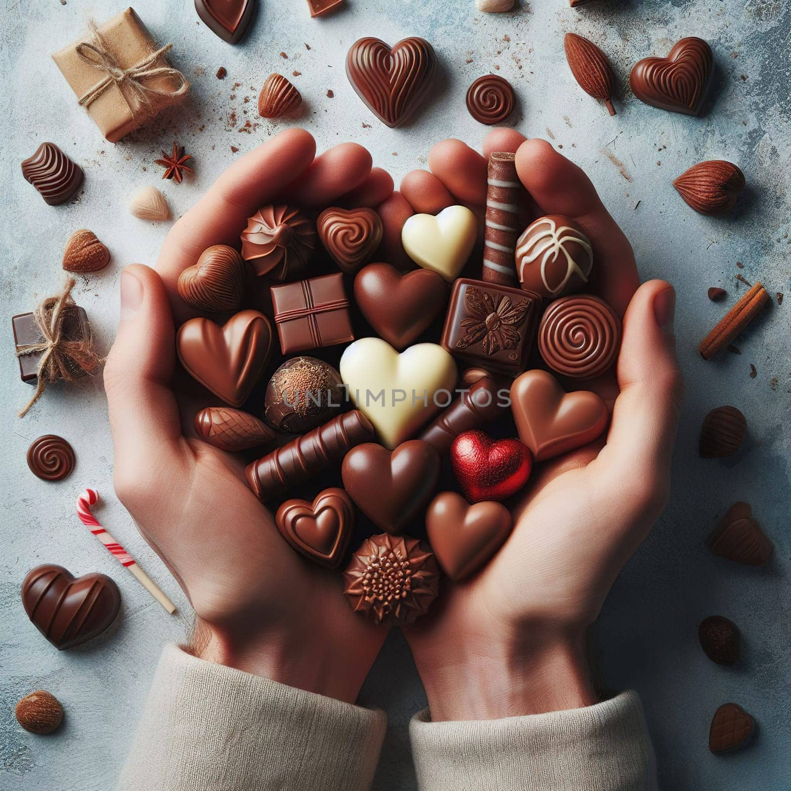 Heart-shaped sweets for Valentine's Day. High quality photo