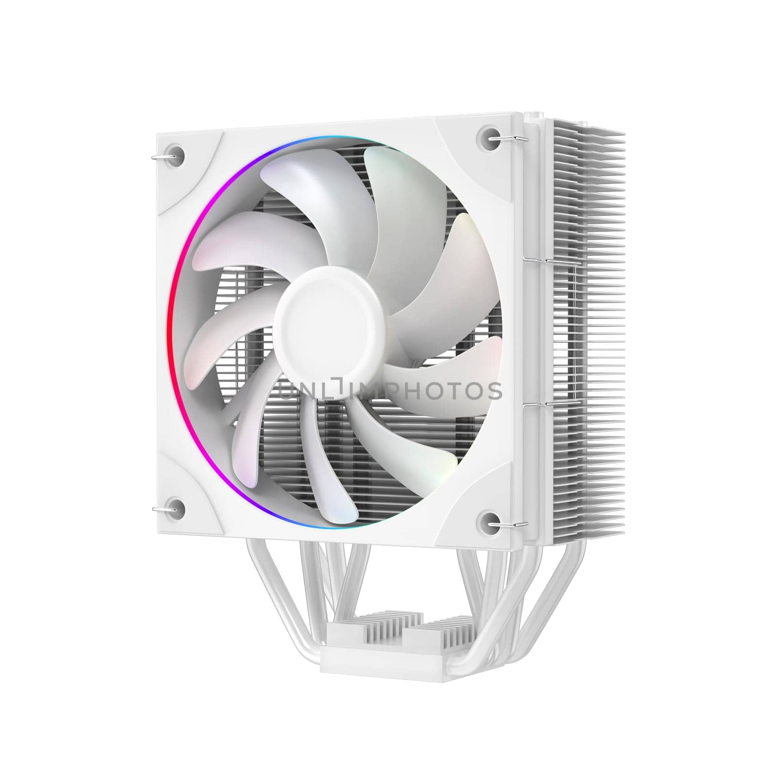 White computer processor cooler by magraphics