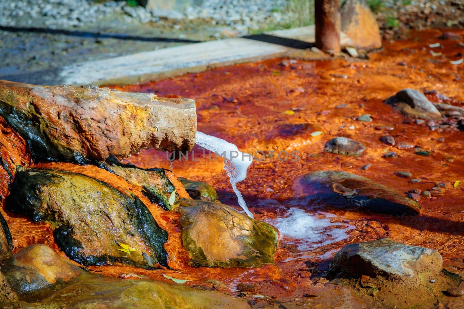 Tranquil Mineral Spring with Natural Iron Elements in the Wilderness by Yurich32