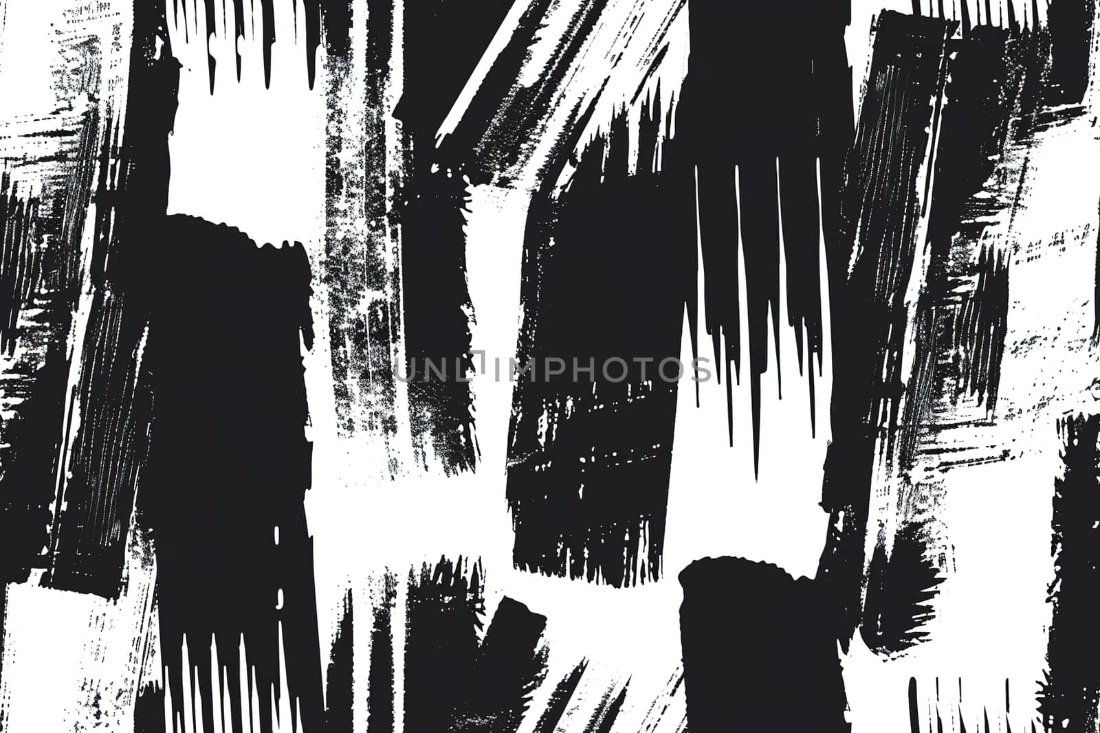 Dynamic seamless pattern with black brushstrokes, creating striking abstract design that is perfect for modern art prints, edgy textile designs, impactful graphic visuals. Generative AI