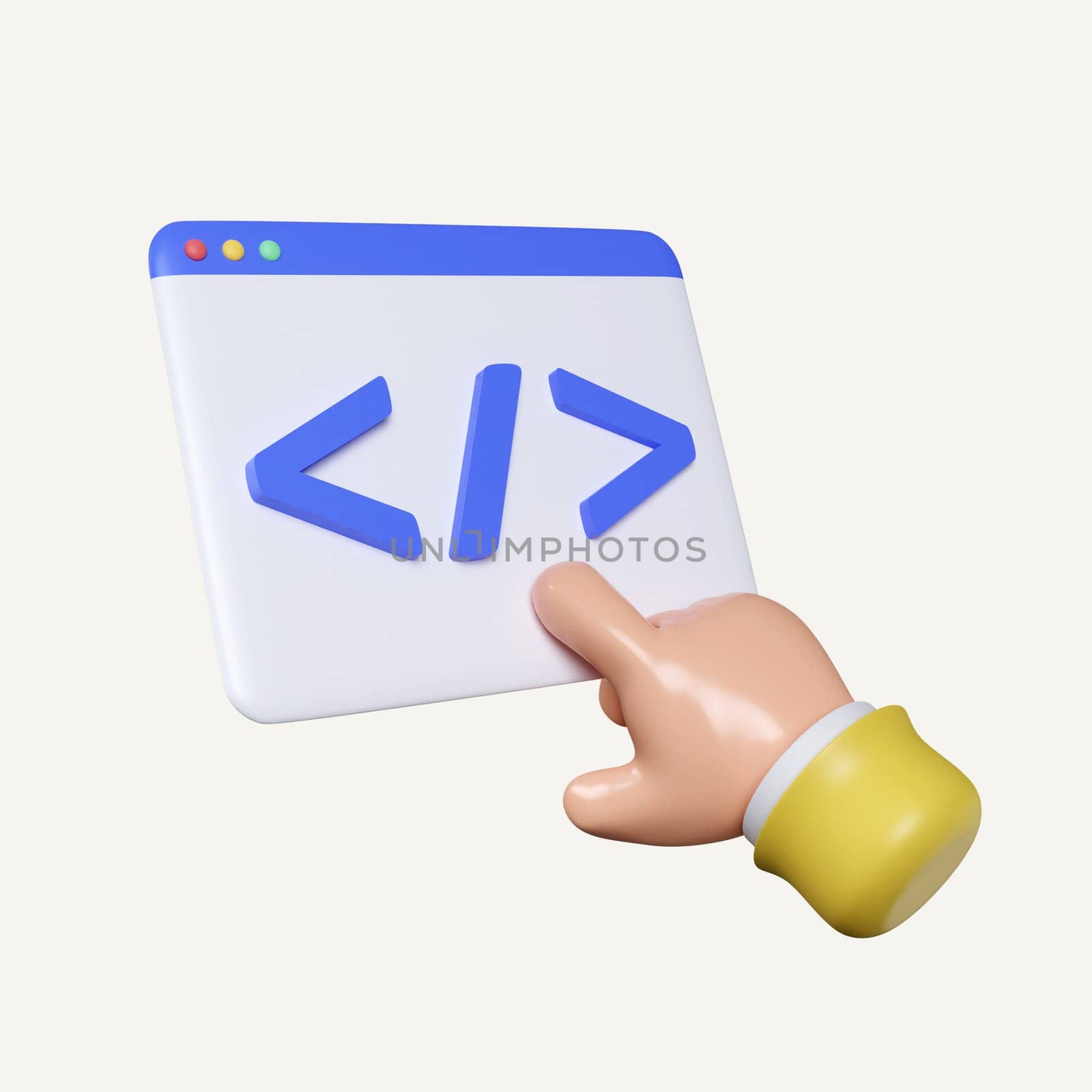 Programming code product development. Computer programming. Developer coding. Web Development concept. icon isolated on white background. 3d rendering illustration. Clipping path..