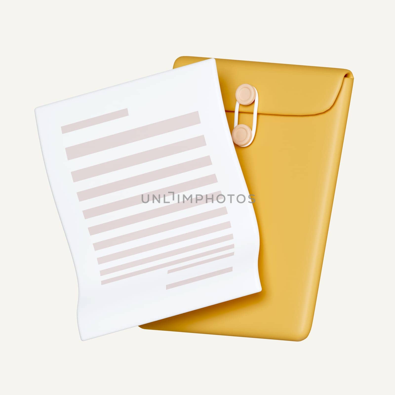 3d folder and paper for management file. document efficient work on project plan concept. contract terms and conditions. icon isolated on white background. 3d rendering illustration. Clipping path. by meepiangraphic