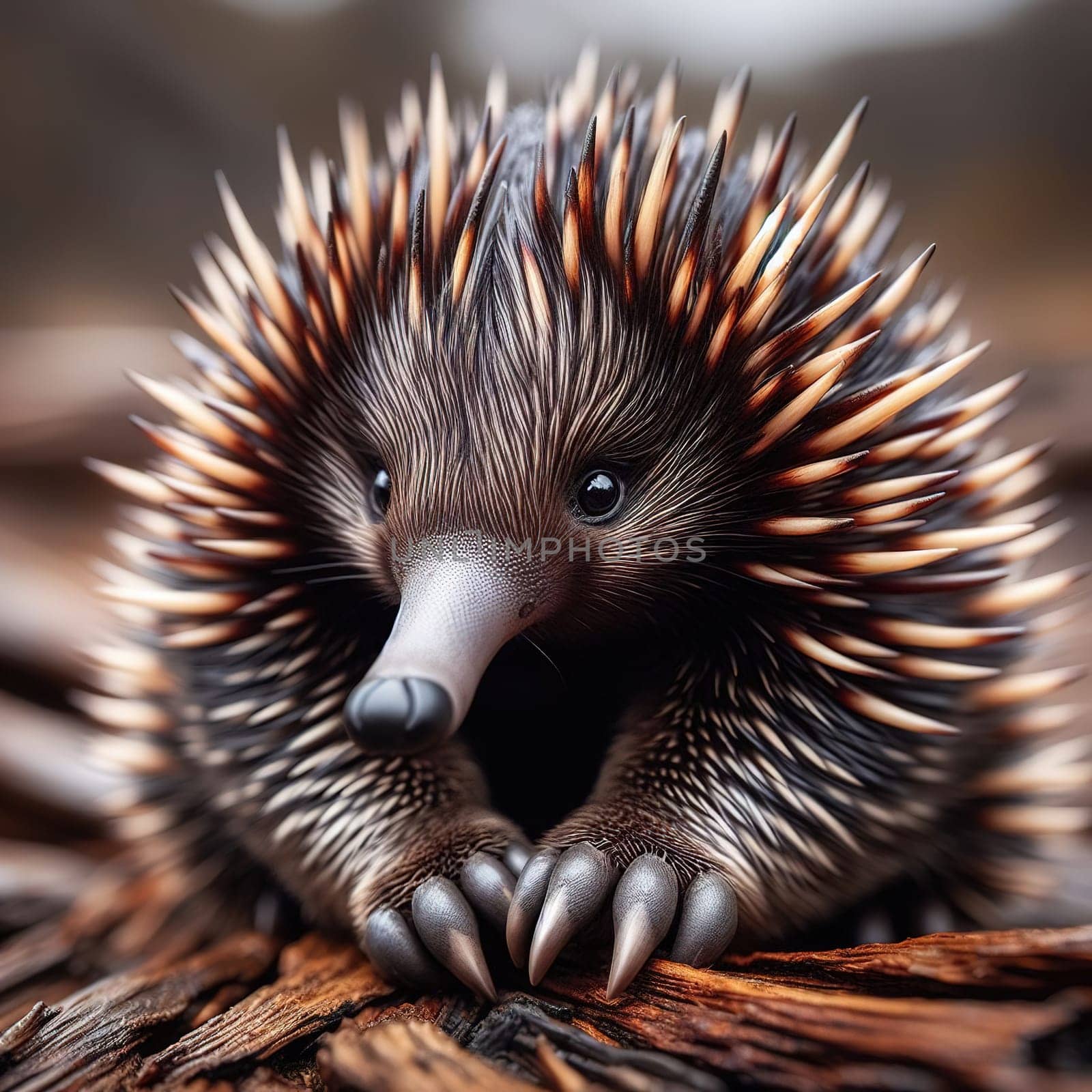 Wild animals of Australia - ECHIDNA. Generative AI by gordiza