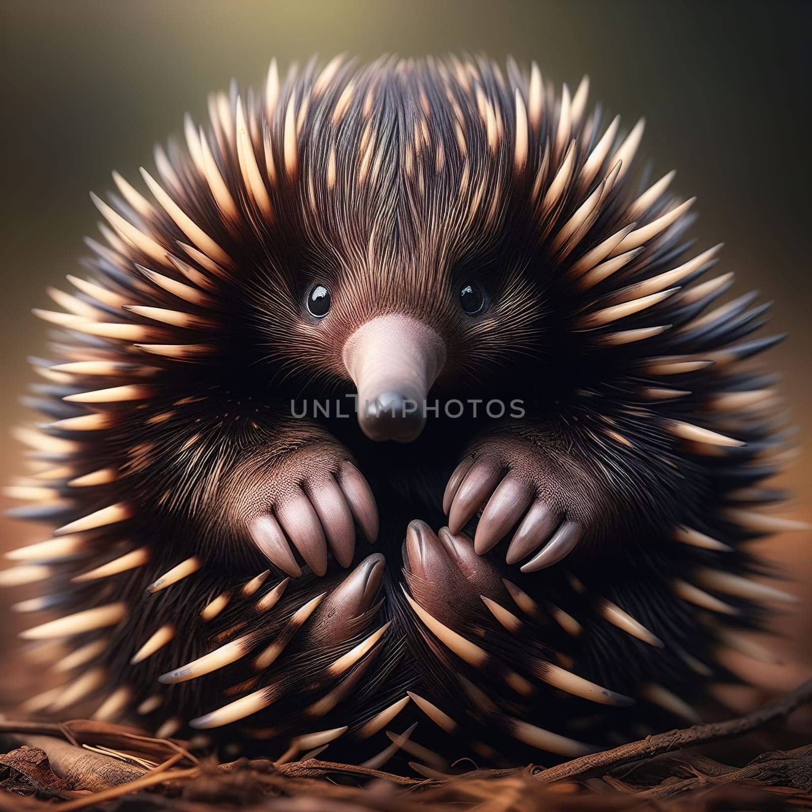 Wild animals of Australia - ECHIDNA. Generative AI by gordiza