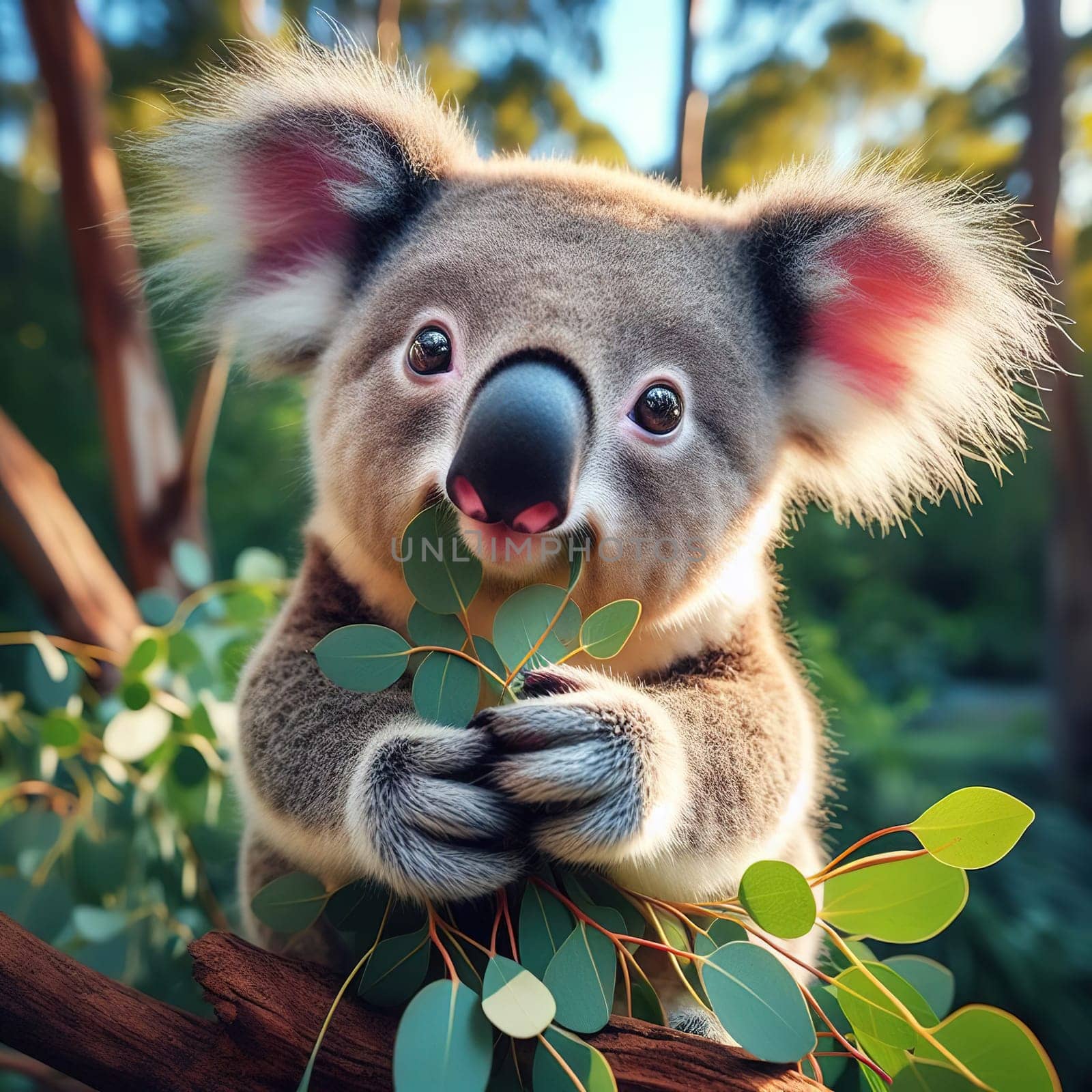 Cute Australian animals - KOALAS. Generative AI by gordiza