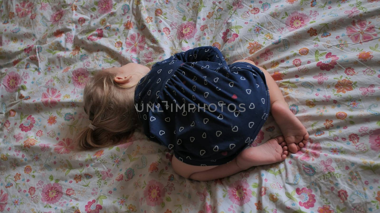 The little girl sleeps funny on the crusts. by DovidPro