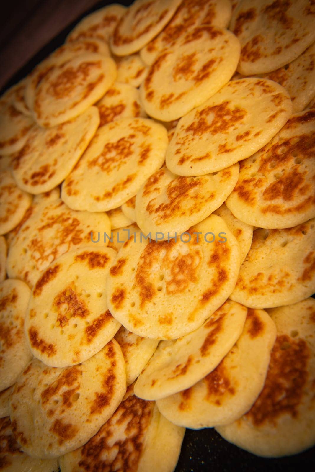 Close up Cocktail Blinis or mini blinis, High quality photo