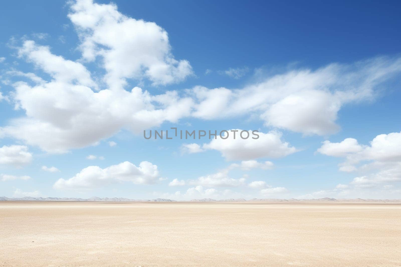 sand dunes blue sky and fluffy clouds by Andelov13