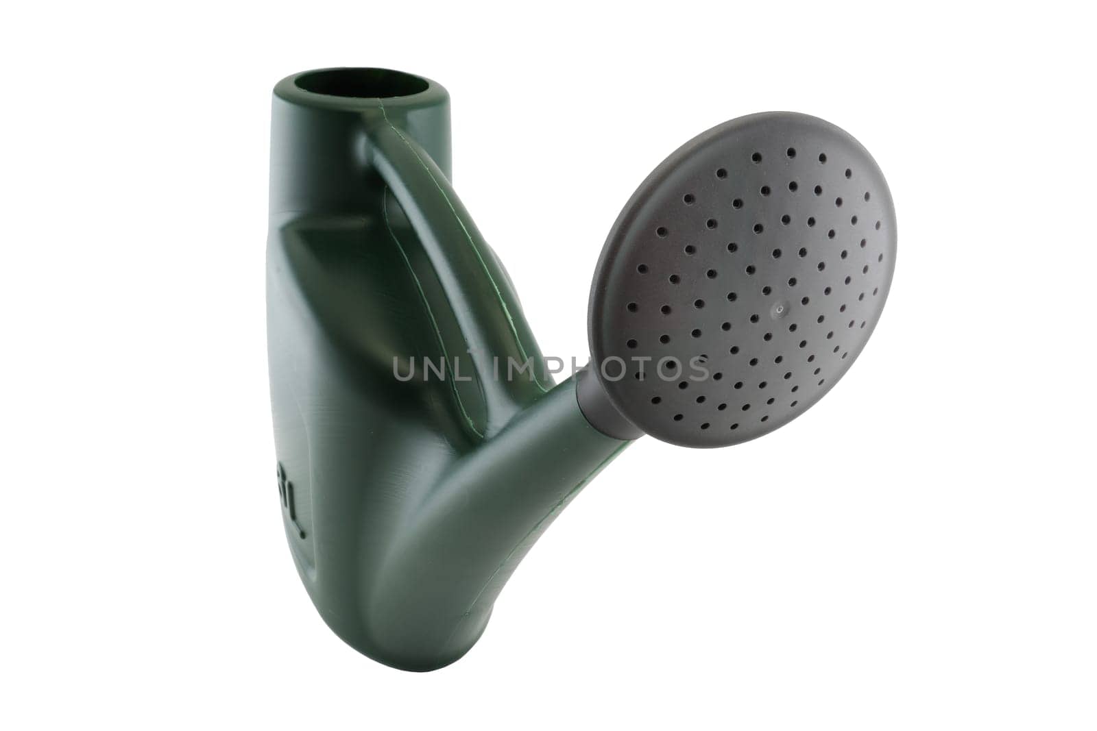 Green garden watering can with clipping path by VivacityImages