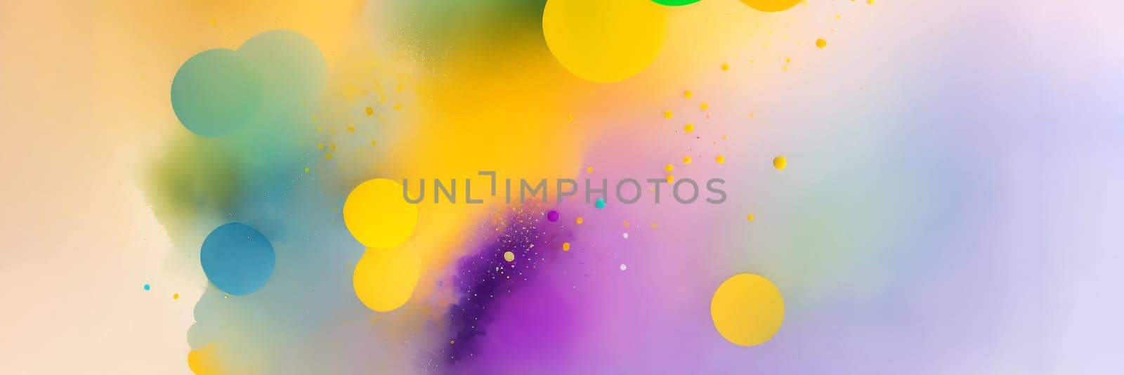 Abstract watercolor background in rainbow colors. Generative AI. by Annu1tochka