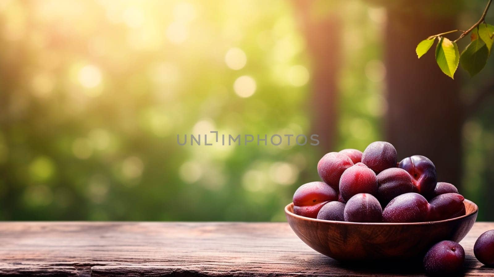 Harvest plums in a bowl. Selective focus. Food.