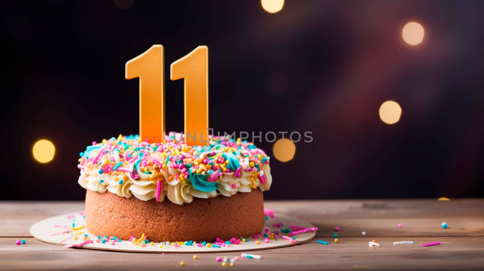 Birthday cake with a number. Selective focus. Holiday.