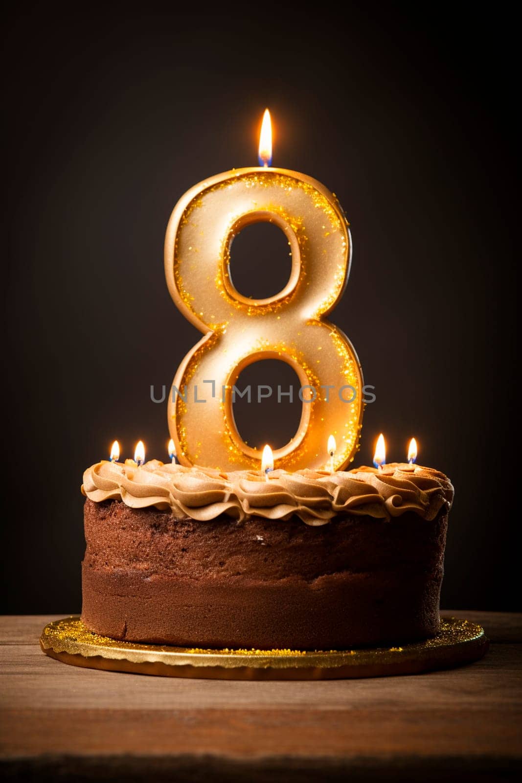 Birthday cake with a number. Selective focus. Holiday.