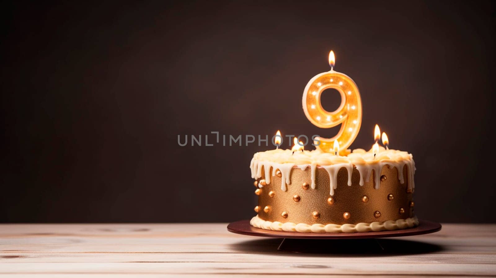 Birthday cake with a number. Selective focus. Holiday.