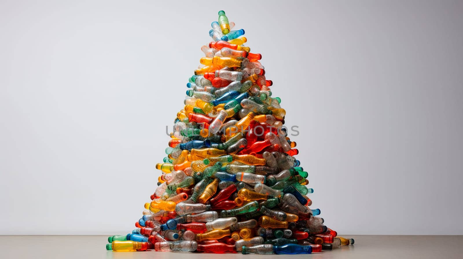 A pile of plastic bottles. Selective focus. color.