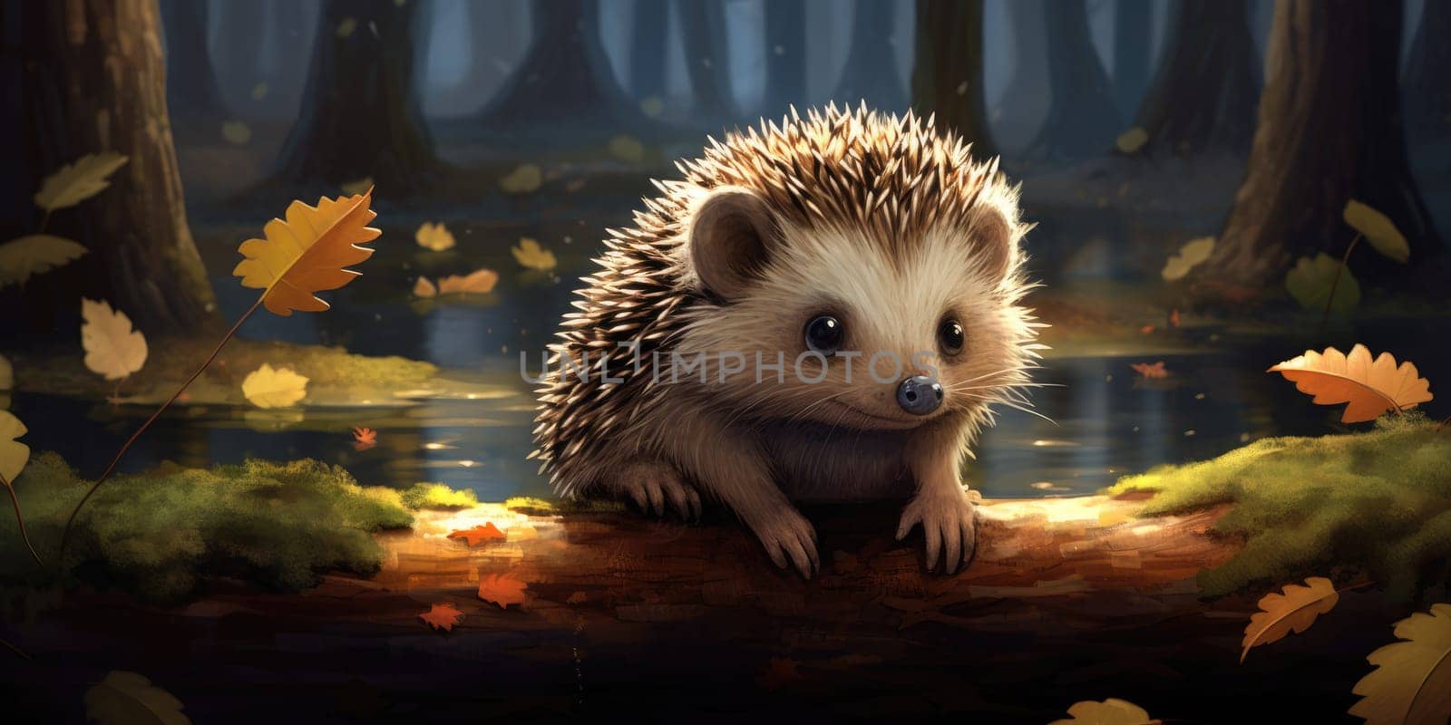 Cute hedgehog in the nature, wildlife concept by Kadula