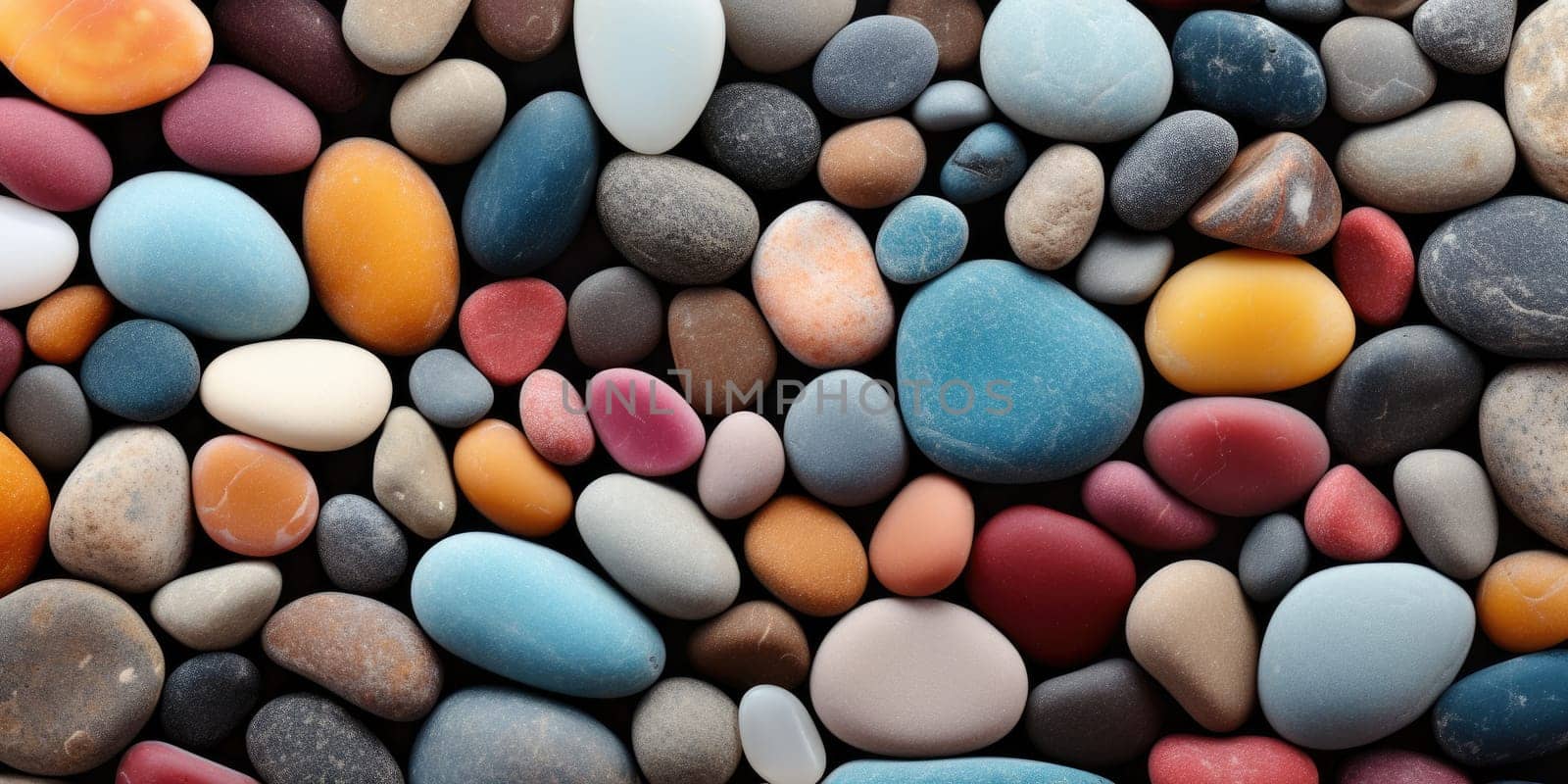 Colorful pebbles stones as texture or background by Kadula