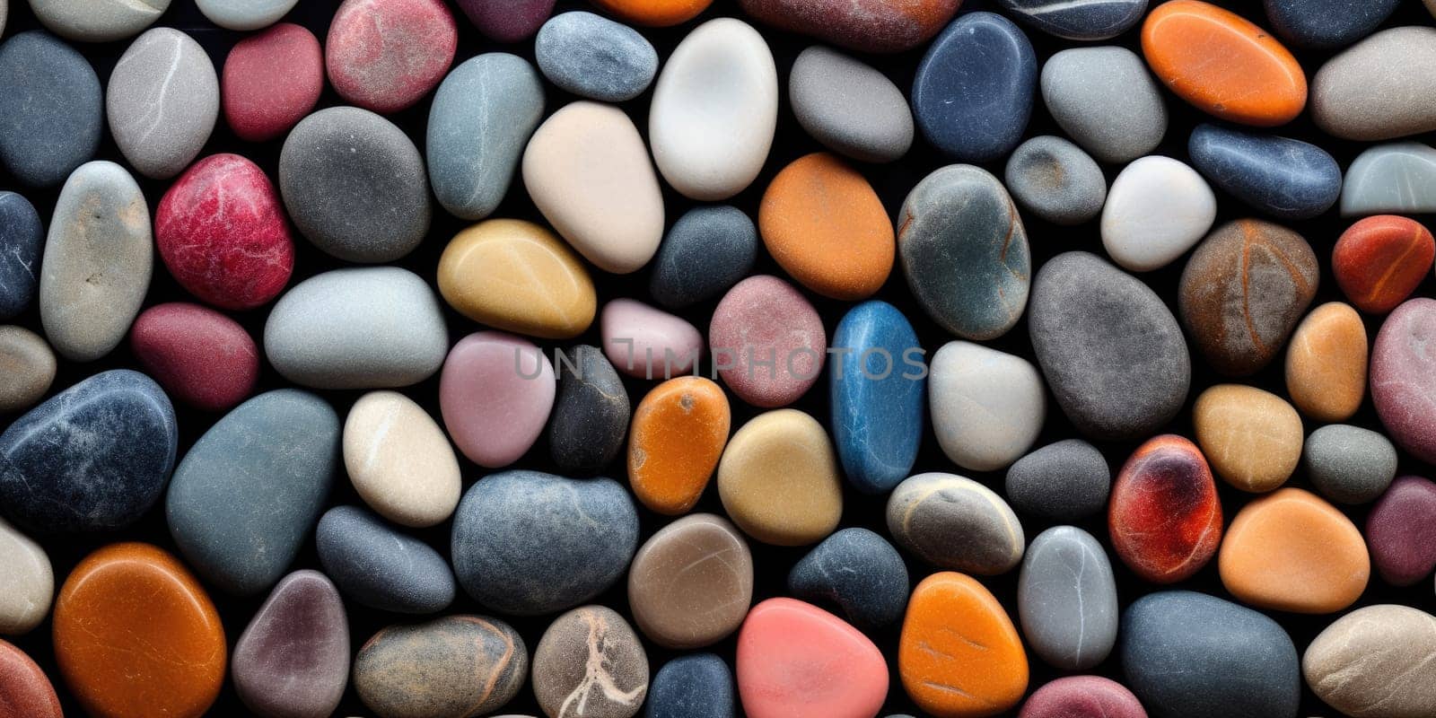 Colorful pebbles stones as texture or background by Kadula