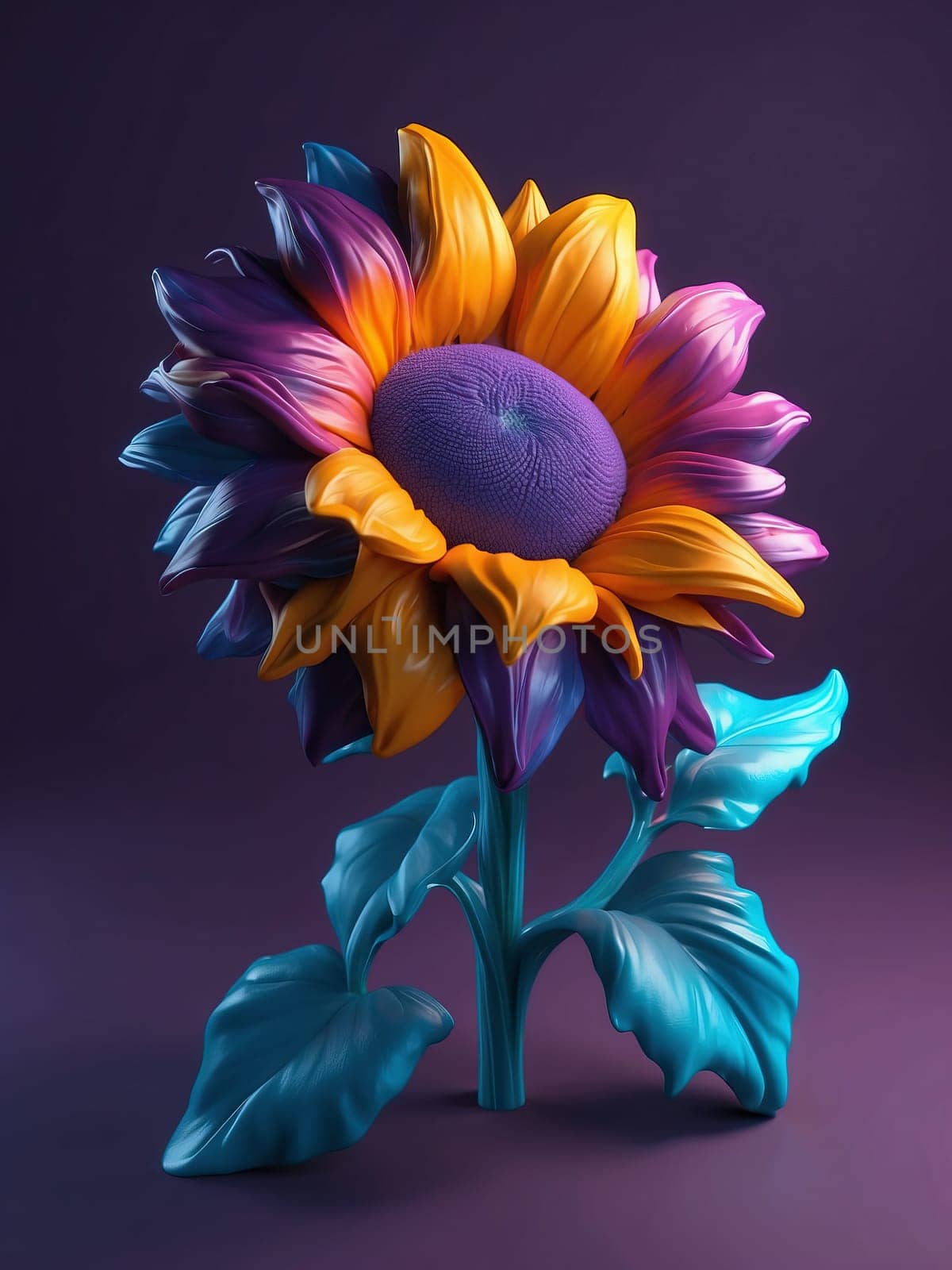 Beautiful sunflower flowers. AI generated