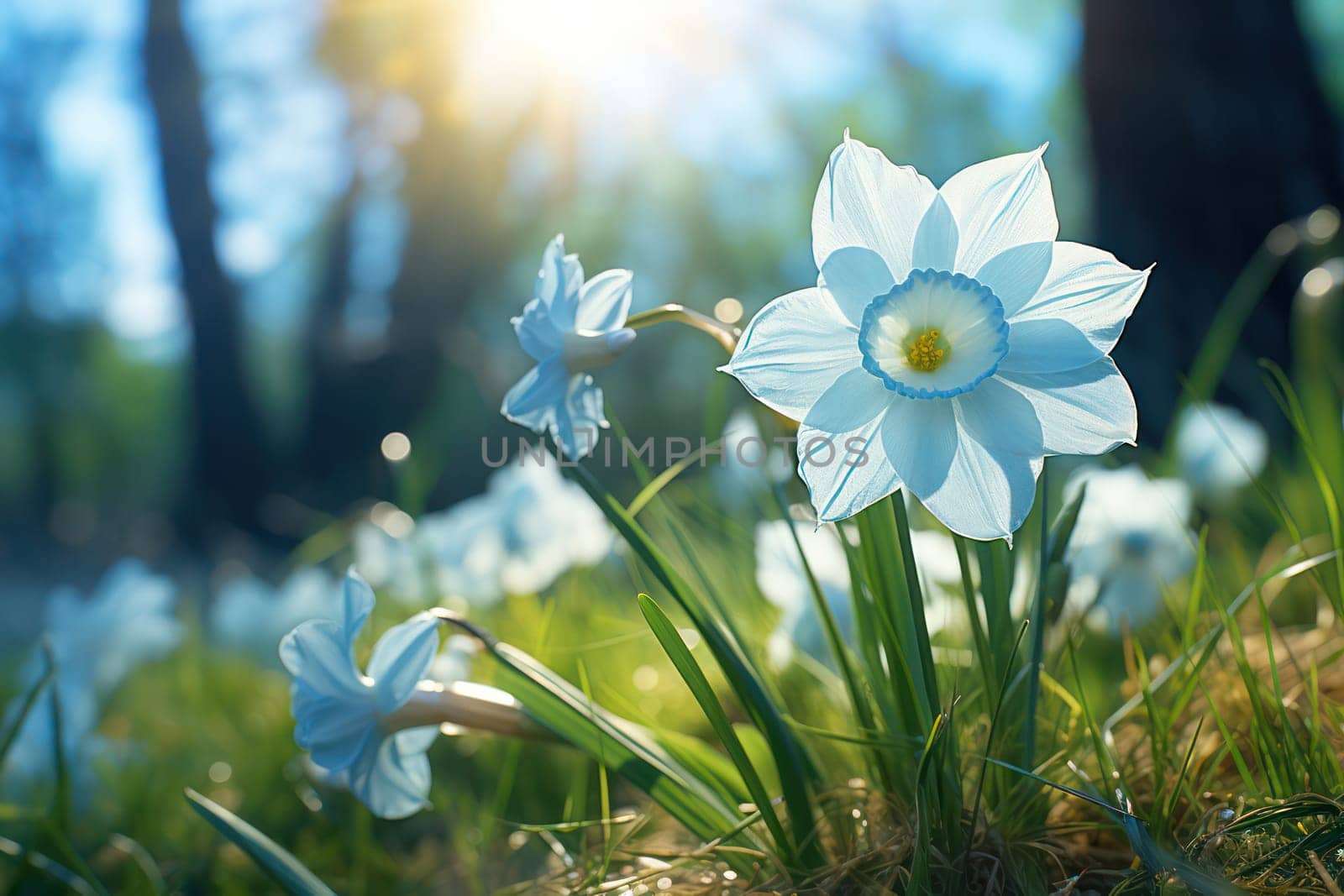 Blooming Beauty: A Colorful Floral Bouquet in a Sunny Spring Meadow