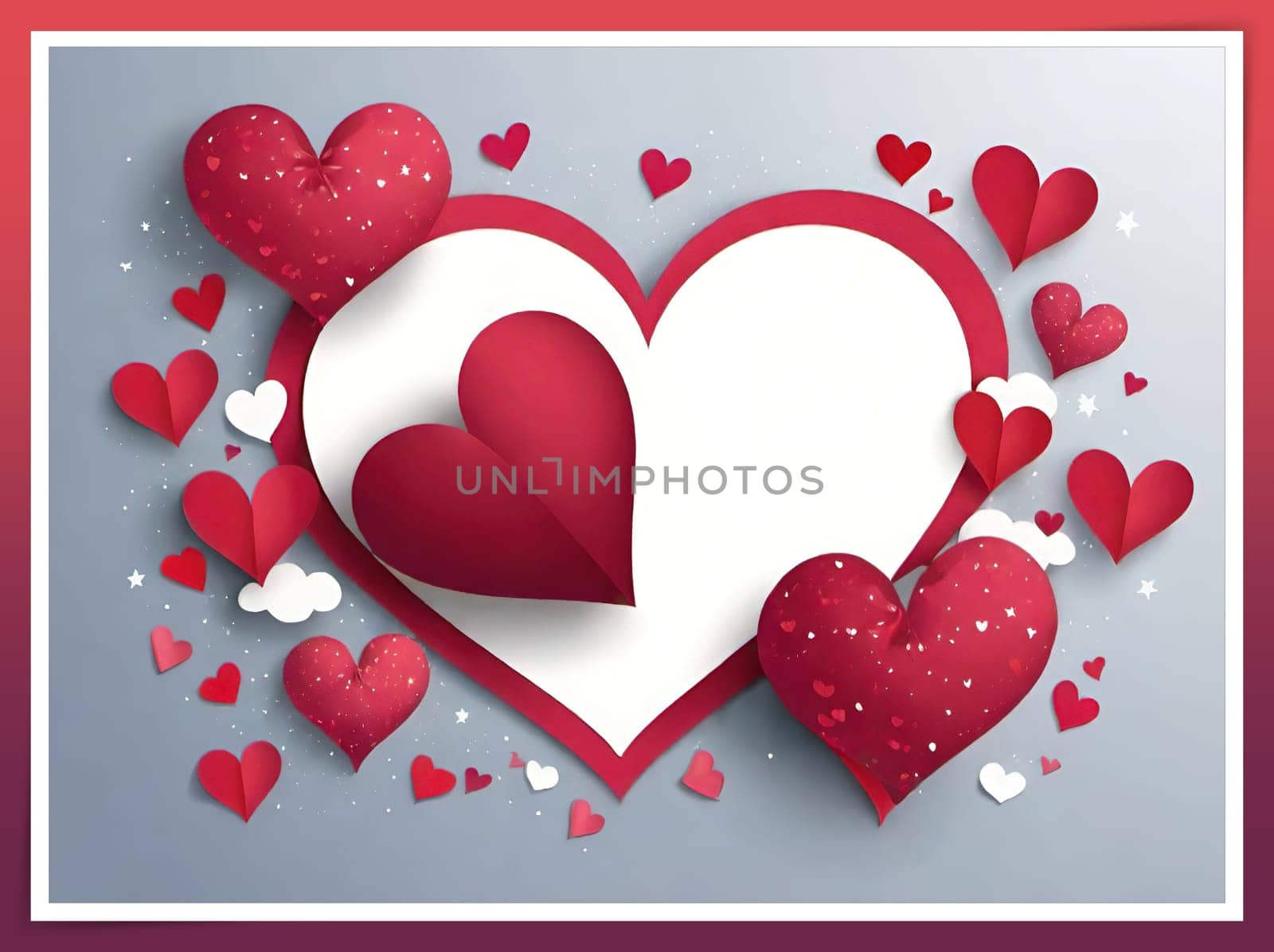 Valentine's day greeting card with hearts and place for your text.Valentine's day card with heart on background. Vector illustration.Valentine's day card with red heart. 3d rendering.Valentine's day greeting card with red heart on abstract background.Illustration of a valentine card with a red heart on it.