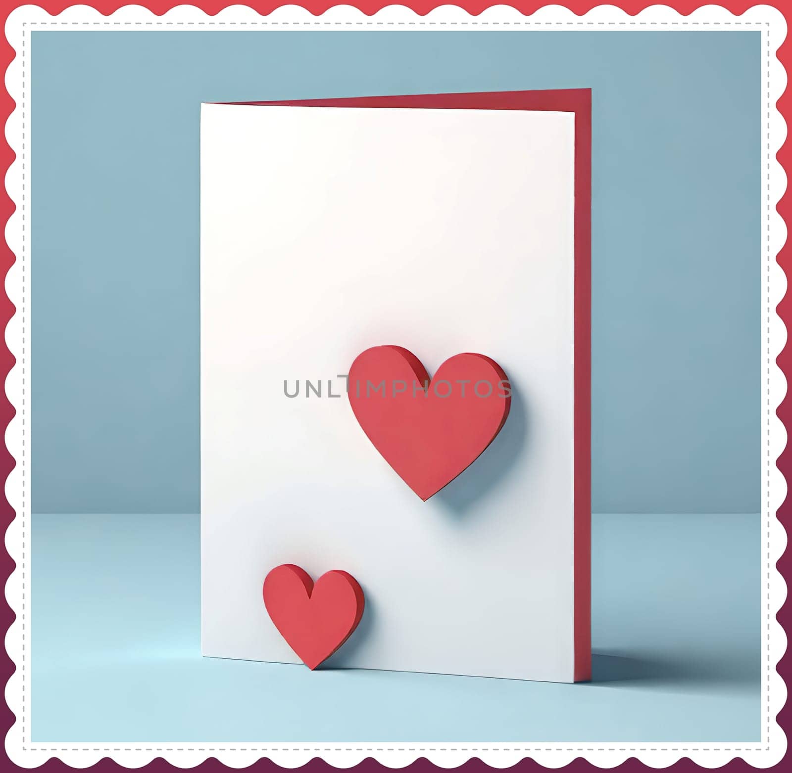 Valentine's day greeting card with hearts and place for your text. by yilmazsavaskandag