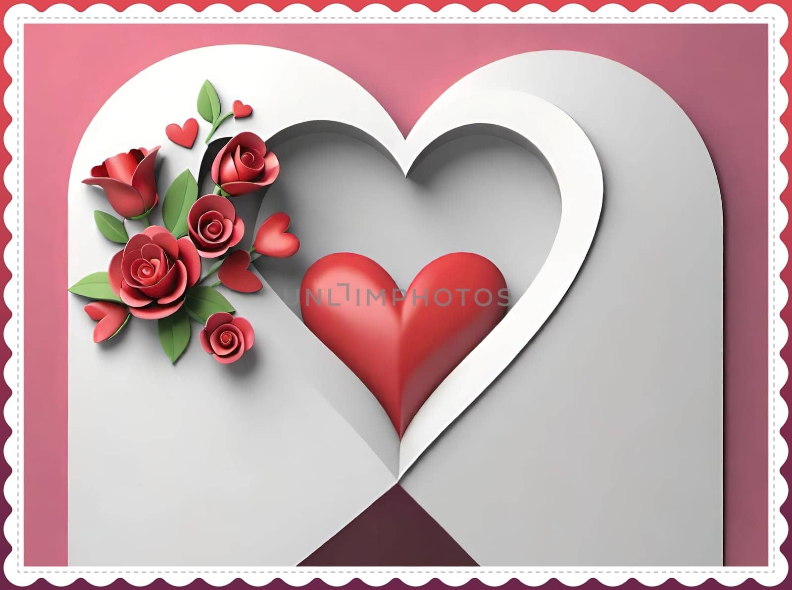 Valentine's day greeting card with hearts and place for your text. by yilmazsavaskandag