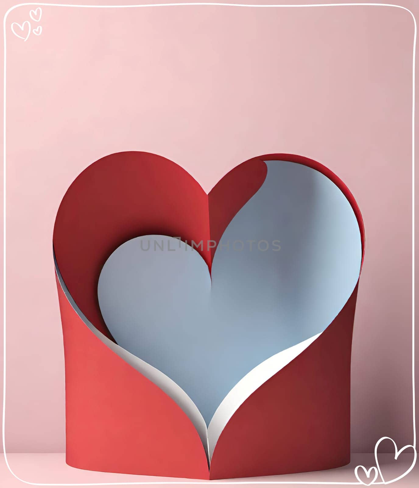 Valentine's day greeting card with hearts and place for your text. by yilmazsavaskandag