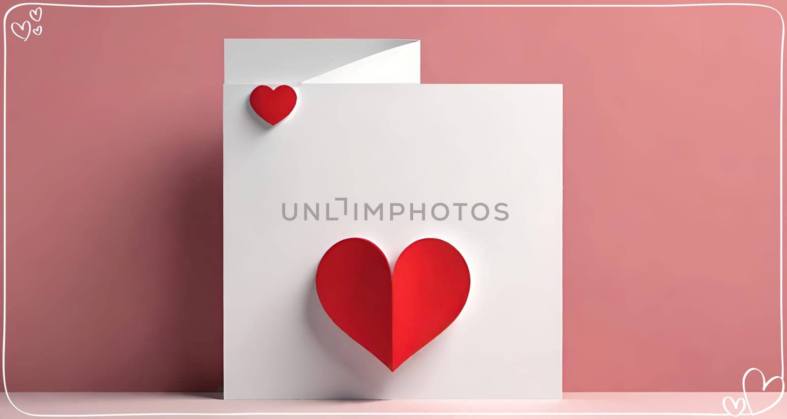 Valentine's day greeting card with hearts and place for your text.Valentine's day card with heart on background. Vector illustration.Valentine's day card with red heart. 3d rendering.Valentine's day greeting card with red heart on abstract background.Illustration of a valentine card with a red heart on it.