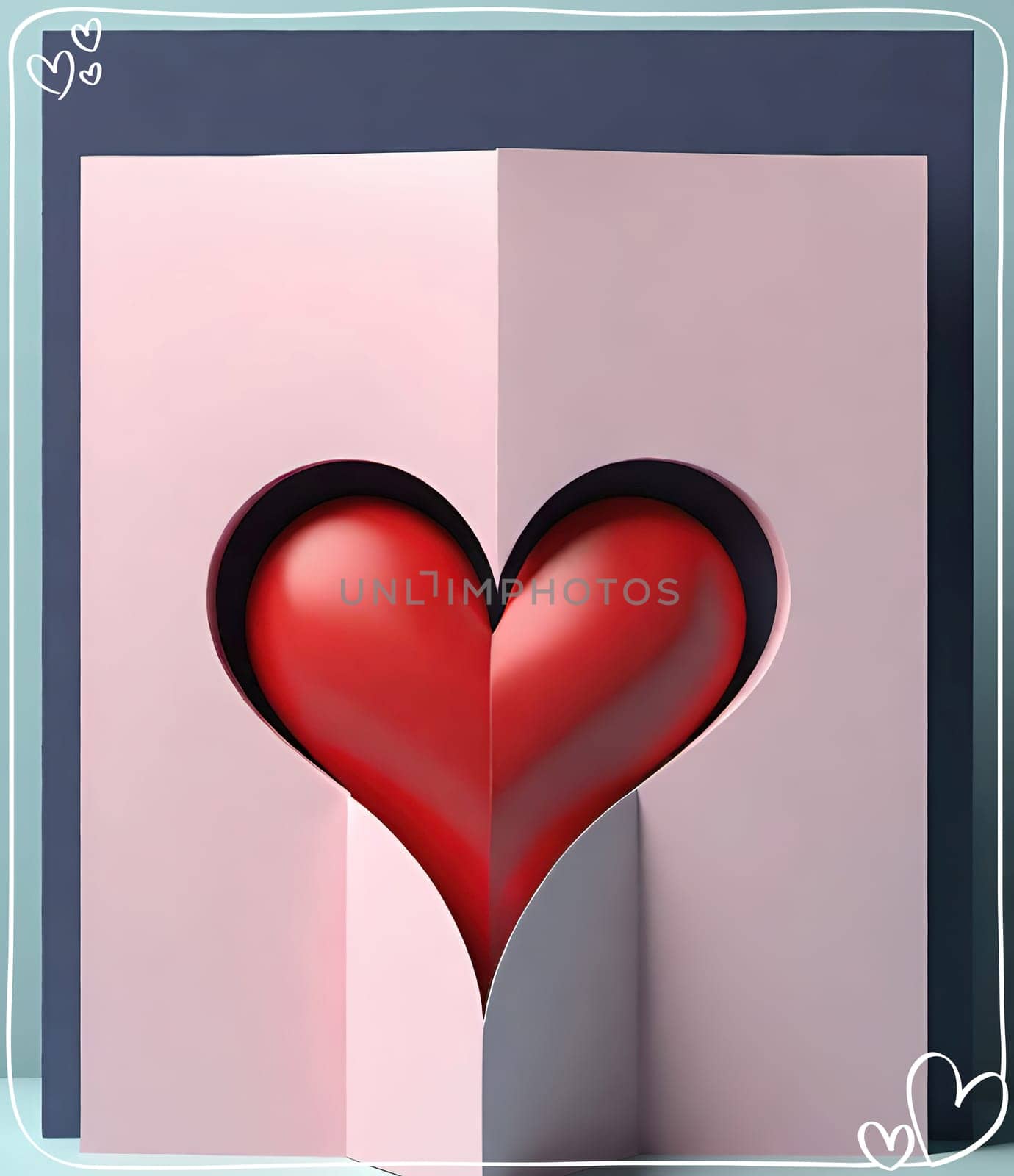 Valentine's day greeting card with hearts and place for your text. by yilmazsavaskandag